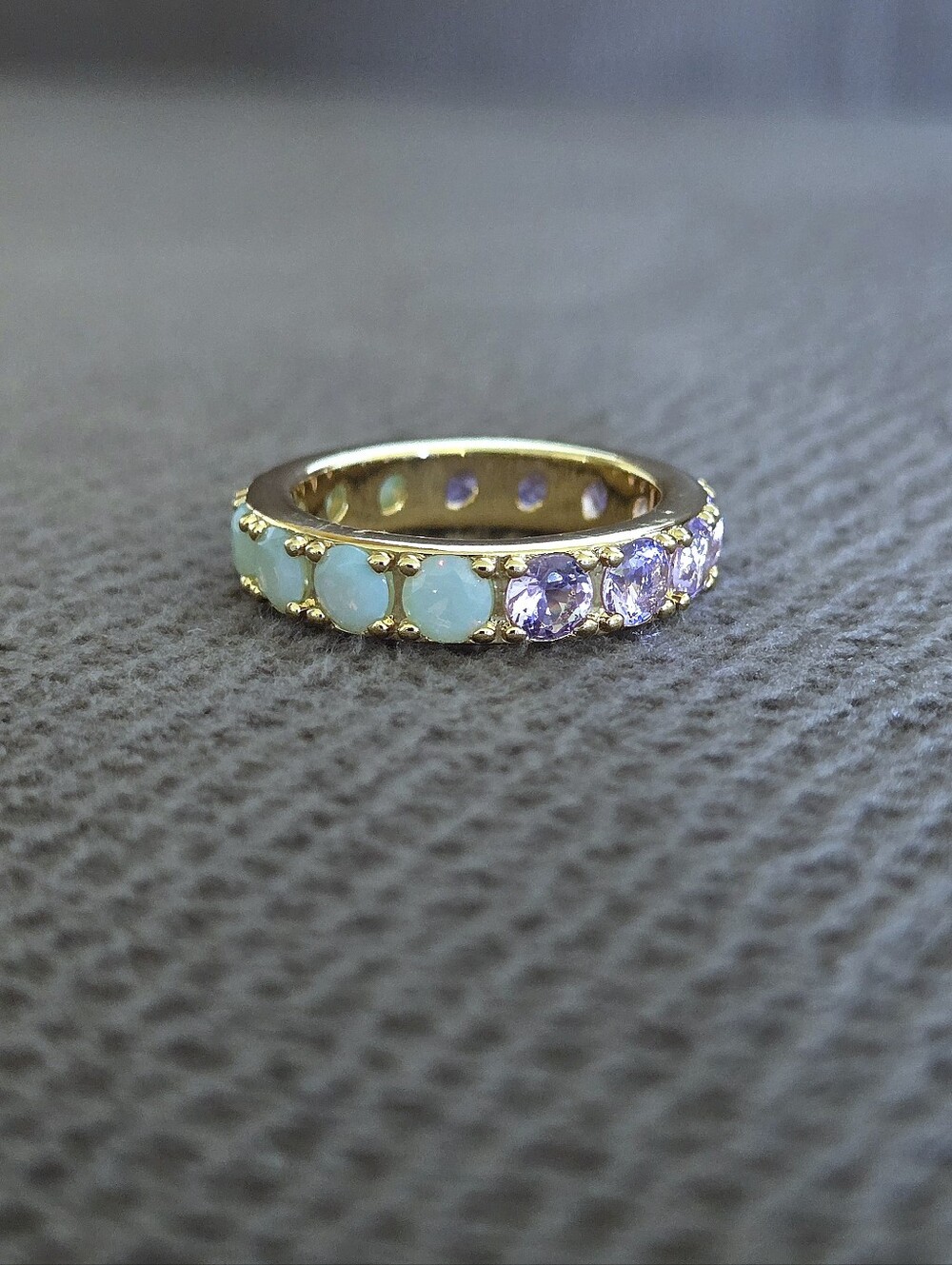 Kendra Scott (Retired) Gold💛 "Chandler" Band Ring💍 in Green💚 Lilac💜 Mix - Picture 2 of 16